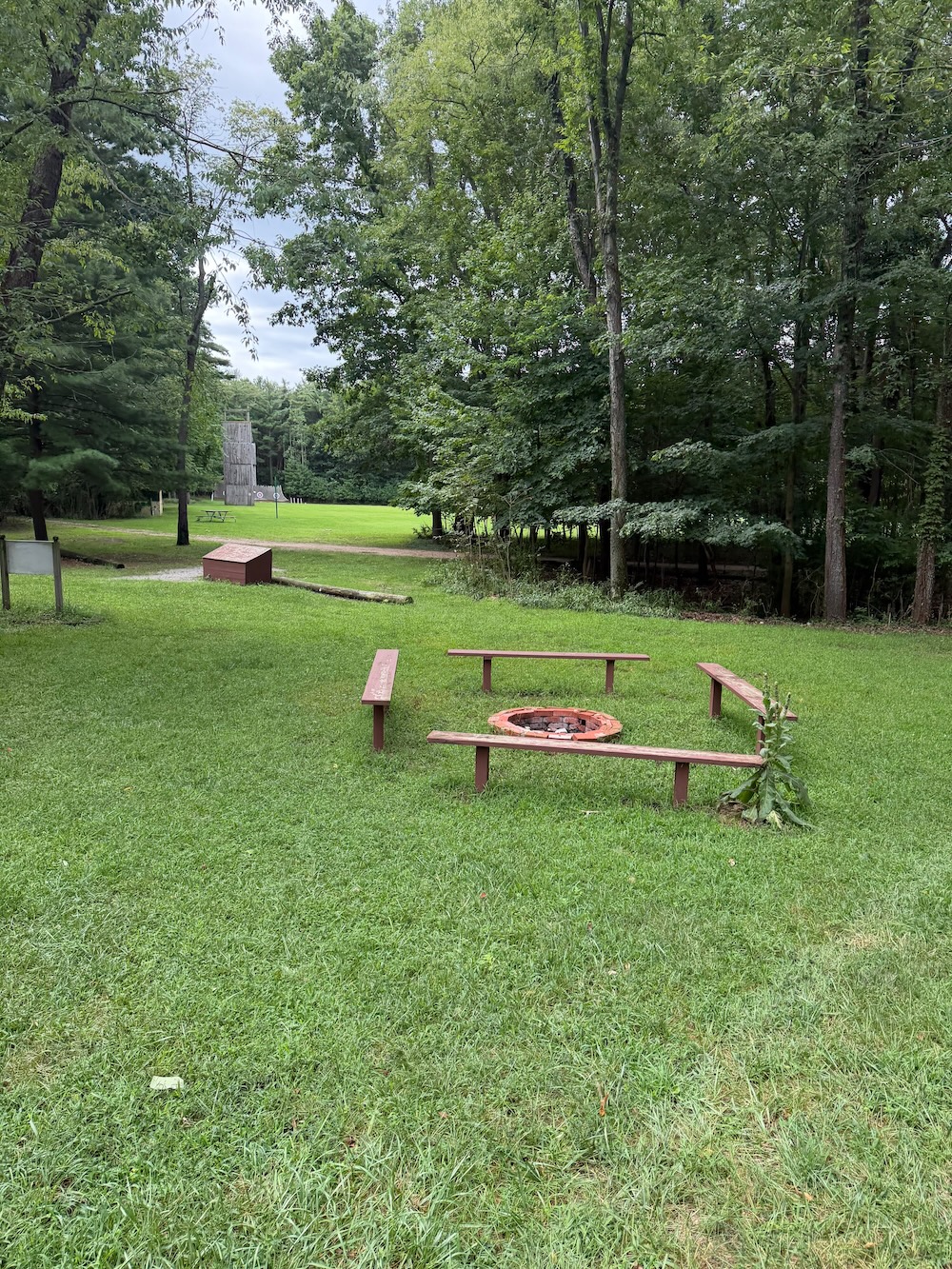 Outdoor fire pit area